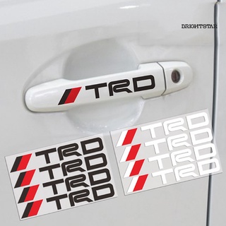 4 pegatinas reflectantes para mascotas, sin desgaste, logotipo TRD, manija de puerta de coche, vehículo