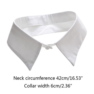 oso elegante collar de solapa falso collar de un botón desmontable blanco dickey collar (2)