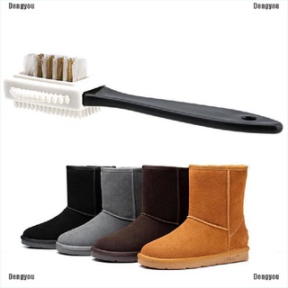 <dengyou> cepillo de limpieza chic de 3 lados para zapatos de gamuza nubuck limpiador de botas