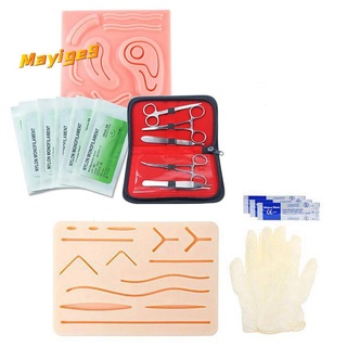 suture kit de entrenamiento piel operar sutura práctica el entrenamiento almohadilla tijeras kit de herramientas