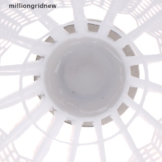 [milliongridnew] 12 volantes de plástico de bádminton blanco para interiores y exteriores, gimnasio, deportes (5)