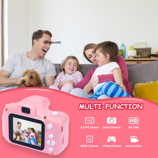 ifashion65 rosa niños cámara 1080p hd cámara digital para niños mini recargable niño po co (1)