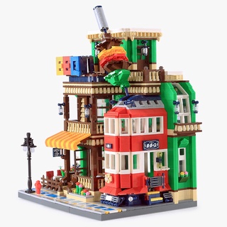 Lego city street view Barbecue shop Building Blocks Compatible with Lego toys kids toys 1922PCS Children's toys Lego city