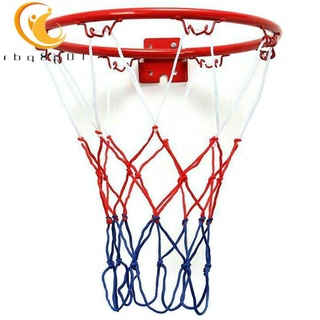 32 cm montado en la pared de baloncesto aro de malla de metal de la cesta colgante de la cesta de la bola de la pared de la llanta con tornillos de interior al aire libre deporte