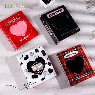 EDERES Kawaii Photo Album Mini Album Collect Book Kpop Card Holder Love Heart Hollow Card Stock Kpop Card Binder 3inch Business Card Photocard Holder (1)