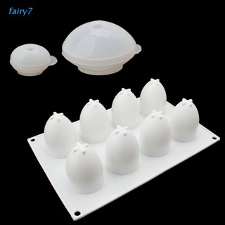 fairy7 Molde Para Hornear Huevos De Pascua 3D Silicona Mousse Cake Resina Epoxi Moldes Colgantes