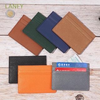 Lanfy billetera De cuero Pu Portátil delgada doble cara Para tarjetas De Crédito/identificación/tarjeta De Crédito