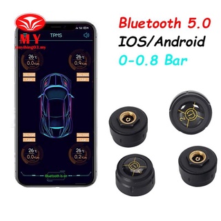 Bluetooth 5.0 coche TPMS sistema de alarma de presión de neumáticos Sensor Android/IOS