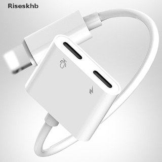 riseskhb adaptador dual convertidor cargador y auriculares jack para iphone 7 8 plus x xr xs max *venta caliente