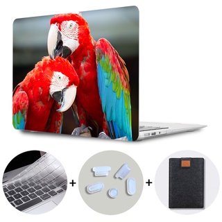 Sdh MacBook Pro 13 pulgadas caso 2019 2018 2017 2016 versión 9/ 9/ 6/ 8, patrón de plástico Shell duro y funda para ordenador portátil y cubierta de teclado para Mac book Pro 13 Touch Bar & ID, Boutique personalización, lindo loro