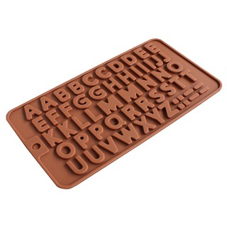 1 pza moldes de chocolate con forma de 26 letras dobles 3d pastel pudín postre decoración molde