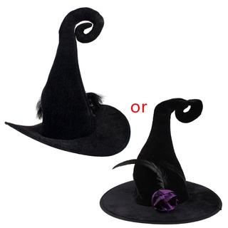 Halloween bruja mago sombrero fiesta disfraz tocado diablo gorra Cosplay Props decoración accesorios para adultos