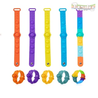 THEMTION Kids Rodent Pioneer Bracelet Sensory Bubble Fidget Toys Pop-It Gift Push Bubble Silicone Decompression Bubble Toy