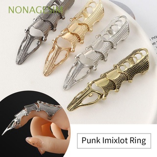 nonagesim nuevo anillo de garras de dedo halloween rock scroll punk anillos nudillos dedo completo moda metal articulación armadura/multicolor