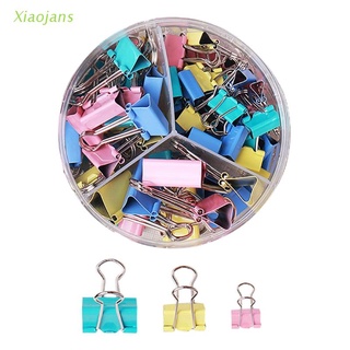XJS 84PCS/Pack Binder Clips Paper Clamps Meet Your Different Using Needs for School