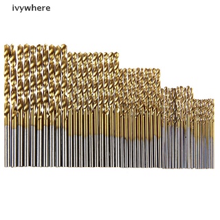 juego de brocas de acero ivywhere 100/50 piezas recubiertos de titanio hss de alta velocidad herramienta co