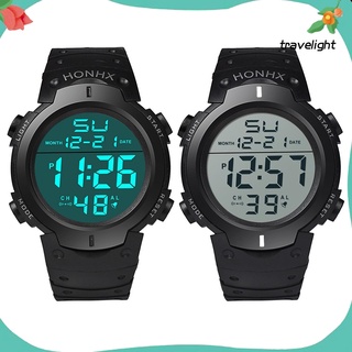 [TL] reloj de pulsera Digital Unisex con retroiluminación con correa ajustable HONHX (1)