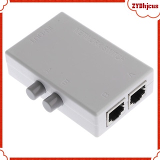 Mini Dual 2 Ports Network Manual AB Sharing Switch Box Adapter Hub