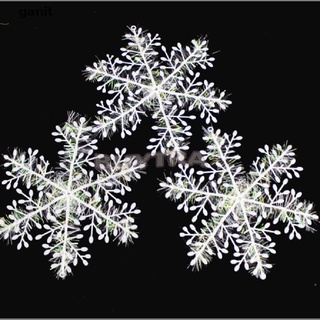 [ganit] 15 adornos de copo de nieve blanco decoraciones de árbol de navidad decoración del festival del hogar [ganit]