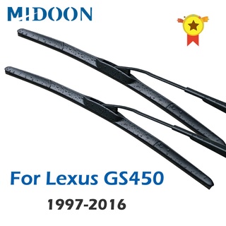 Mute Hybrid Wiper Blades for Lexus GS450 Fit Hook Arms Model Year From 1997 to 2016 2015 2014 2013 2012 2011 2010 2009