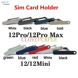 para iphone 12 mini 12 pro 12 pro max /12mini 12pro 12pro max tarjeta sim bandeja ranura titular piezas de repuesto doble/solo bandeja de tarjeta sim