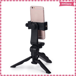 2 In 1 Phone Tripod, Flexible Cell Phone Tripod Adjustable Stand Holder with Universal Clip 360 Rotating for iPhone