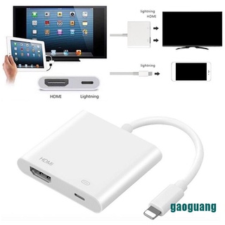 [gao]adaptador AV Digital de iluminación de 8 pines Lightning a HDMI Cable para iPhone 8/7/X/iPad