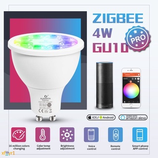 gledopto zigbee 3.0 rgb+cct 4w gu10 smart led spotlight pro rf trabajo remoto con alexa echo plus smartthings xfjjyr1