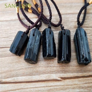 SANGLEPP Men Tourmaline Stone Pendant Black Specimen Necklace Women Healing Stone Energy Fashion Crystal Gem
