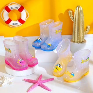 Zapatos de lluvia para niños y niñas, botas de lluvia antideslizantes cálidas, agua para niños de los estudiantes sh bfhf551.my10.28