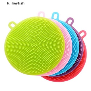 tuilieyfish cepillo de limpieza de cocina de silicona para lavar platos frutas vegetales cepillos de limpieza co (1)
