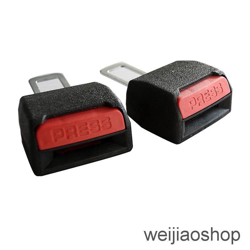 2 piezas Clip de cinturón de seguridad negro Universal de seguridad ajustable Clip de cinturón para coches