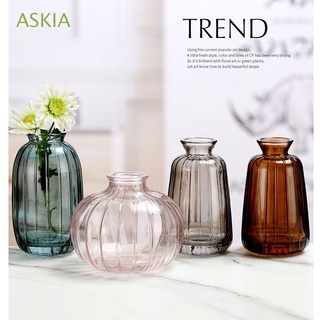 ASKIA 3pcs/set Various Size Vase Nordic Style Transparent Glass Home Accessories Flower Set Living Room Home Decoration/Multicolor