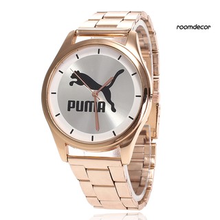 Bz reloj de pulsera de cuarzo analógico con correa de aleación analógica con logotipo Puma para hombre y mujer (3)