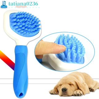 TA-Cepillo De Limpieza De Peine De Silicona Para Mascotas/Perros/Gatos/Con Mango Antideslizante/Herramienta De Aseo