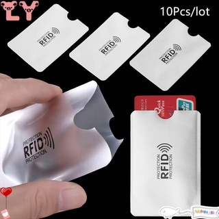 LY 10Pcs Smart Card Protector Manga Anti Robo RFID Cartera ID Banco Tarjeta Caso Escudo Bloqueo De Aluminio Prevenir El Escaneo Titular De La