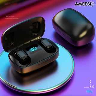 Ameesi TWS Bluetooth 5.0 auriculares LED pantalla inteligente tocar Mini auriculares inalámbricos In-ear para deportes