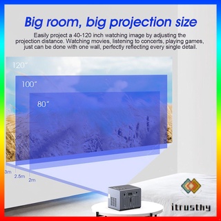 [Top1] C50 Mini proyector portátil DLP proyector de bolsillo proyector de cine en casa entrada USB