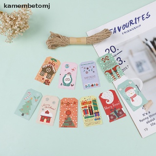 Betomj 100 etiquetas de papel etiqueta de navidad decoración etiquetas colgantes tarjeta de envolver.