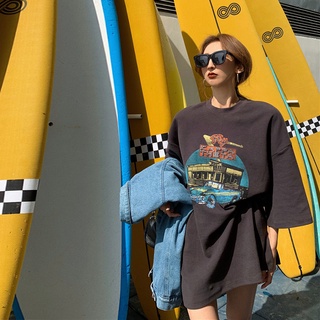 Camiseta de longitud media para mujer marea estilo Hong Kong