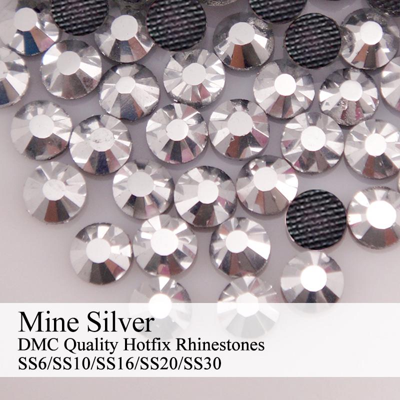 Dmc SS6-SS30 Glitter Cristal rhinestone Flatback Hotfix Hierro En Diamantes De Imitación
