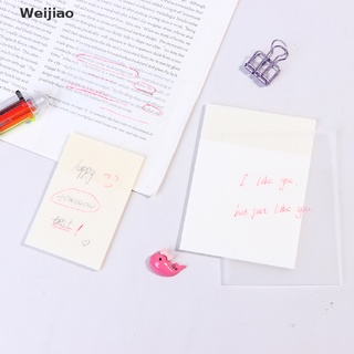 Weijiao 50 hojas impermeables mascotas transparente Memo nota adhesiva papel lista papel MY