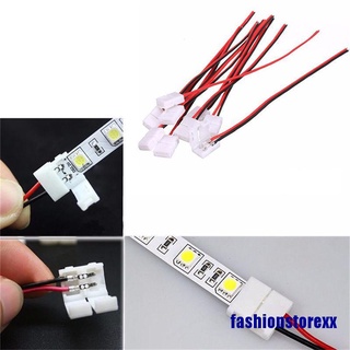 10pcs cable pcb 2 pines led tira conector 3528/5050 adaptador de un solo color útil