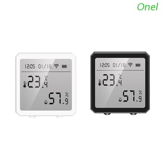 Onel Tuya Wifi inalámbrico Sensor de temperatura y humedad Smart Home APP pantalla LCD