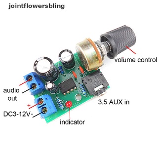 DC JOCO LM386-Placa Amplificadora De Audio (10 W , Mono , 3,5 Mm , Cc , 3-12 V , Control De Volumen Martijn)