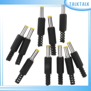 (Talktalk) 10 piezas 5.5 mm X 2,5 mm Macho Diy Dc adaptador de corriente Conectores Cctv/Led/Etc