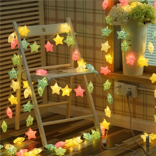 M/3m forma de estrella de hadas estrella cadena de luces/alimentado por USB luz de noche de navidad/LED Crack estrella lámpara para decoración de boda