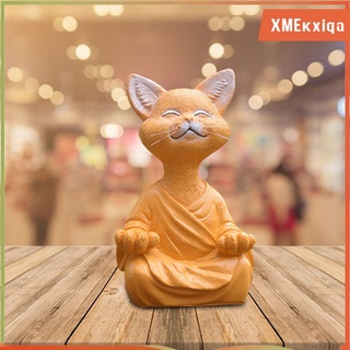 figura de gato de meditación creativa para jardín al aire libre, decoración de mesa, adornos