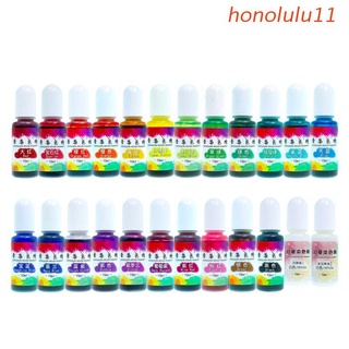 honolulu11 24 colores epoxi pigmento líquido colorante colorante tinta difusión resina joyería makin