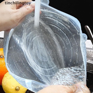 [tinchilingtoy] 6 tapas elásticas de silicona para tazas, tapas de alimentos, frutas frescas, tapas de almacenamiento [caliente]
